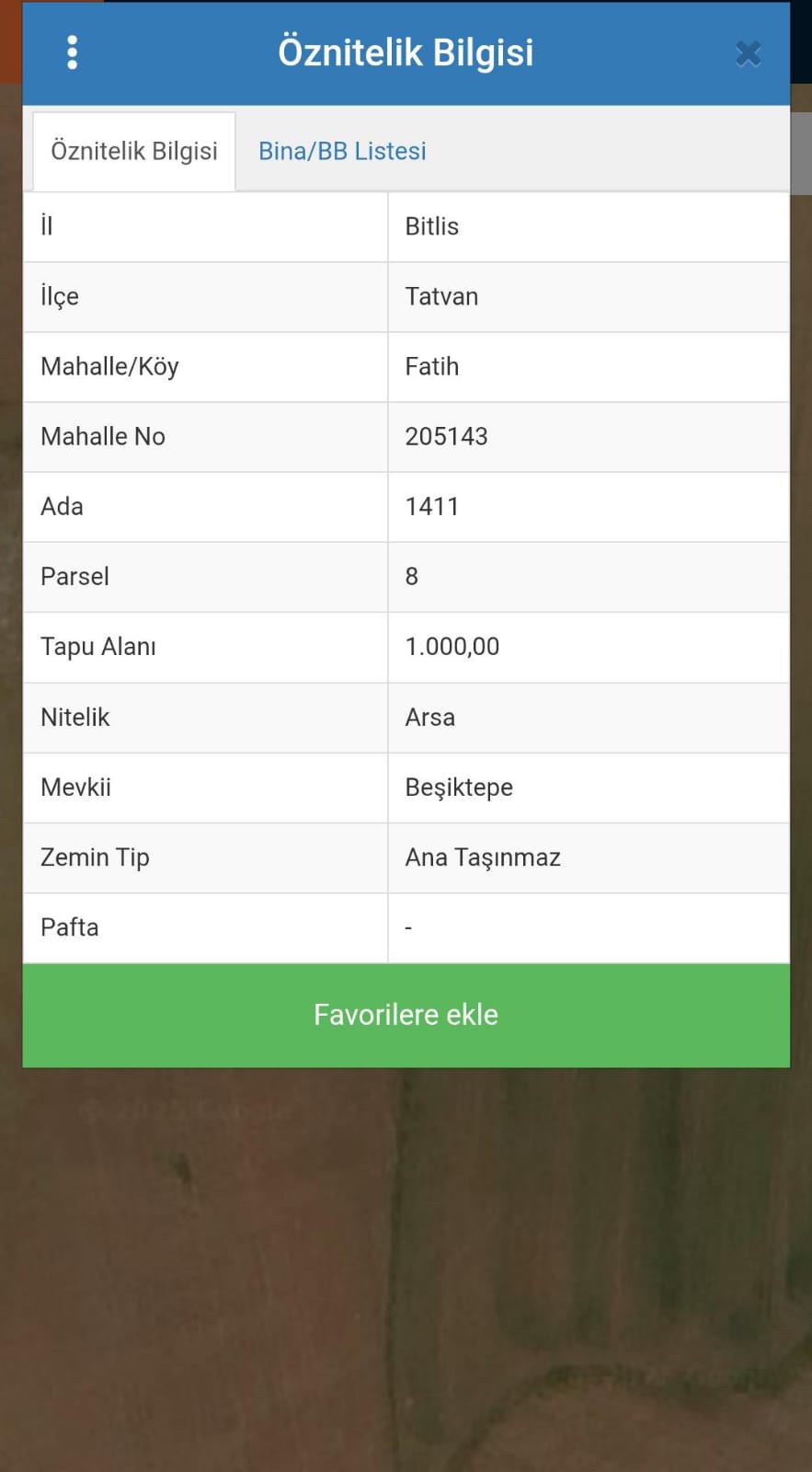 YATIRIMLIK FIRSAT ARSA 1000 M² Bitlis / Tatvan / Fatih Mah. - BİTLİS TATVAN fotoğraf 2
